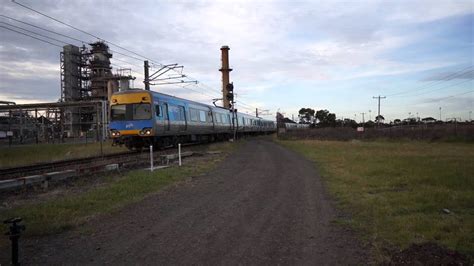 Melbourne Trains Werribee Line Passing The Altona Refinery Youtube