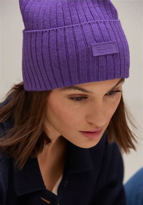 STREET ONE Bonnet En Tricot Pour Femmes En Violet STREET ONE