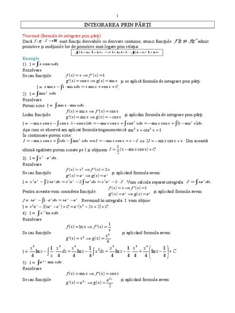Integrarea Prin Parti