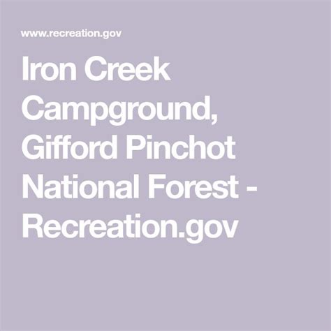 The Words Iron Creek Campground Gifford Pinchot National Forest