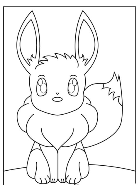 Pokémon Eevee 1 da colorare Scarica stampa o colora subito online