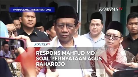 Tanggapan Menko Polhukam Mahfud Kesaksian Agus Rahardjo Dugaan Jokowi