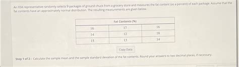 Solved An Fda Representative Randomly Selects Packages Of Chegg