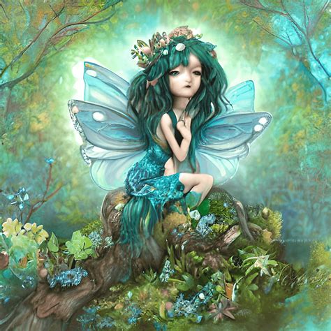 Prachtige Fantasy Forest Fairy Sprite · Creative Fabrica