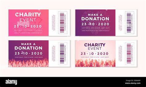 Charity And Donation Tickets Designs For Your Event Card Flyer Poster