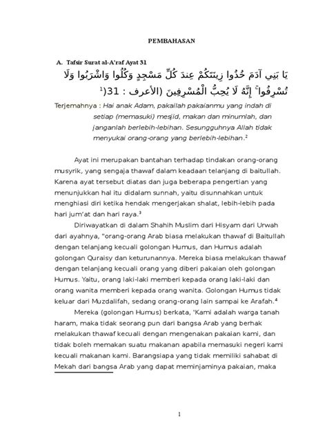 Detail Surat Al A Raf Ayat 31 Koleksi Nomer 33