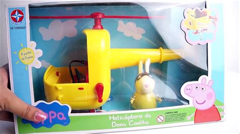 Pig George E Peppa Pig Conhecem O Helic Ptero Da Dona Coelha Brinquedos