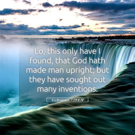 Ecclesiastes 729 Kjv Lo This Only Have I Found That God Hath Made