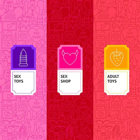 Premium Vector Line Sex Package Labels Vector Illustration Template