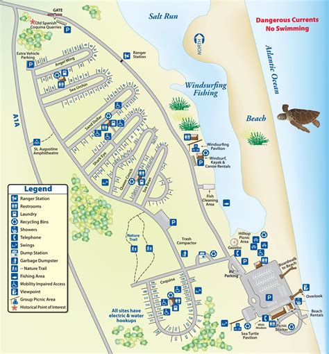 Campground Map Anastasia State Park | Florida - Florida State ...