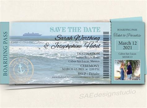 Boarding Pass Invitations Cruise Ship