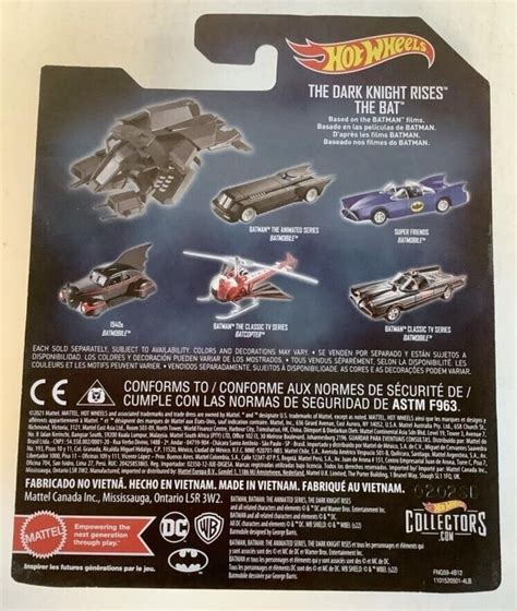 NEW Mattel FNG59 Hot Wheels DARK KNIGHT RISES The Bat 1 50 Scale Vehicle Wave 2 EBay