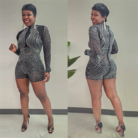 Sexy Party Party Club Prom Nightclub Sexy Slimming Hot Diamonds See Through Stretch Jumpsuit