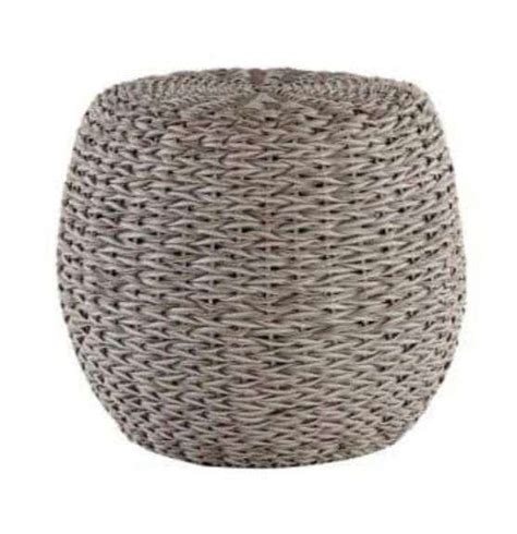 Hampton Bay 24 In Megan Grey All Weather Wicker Outdoor Patio Round