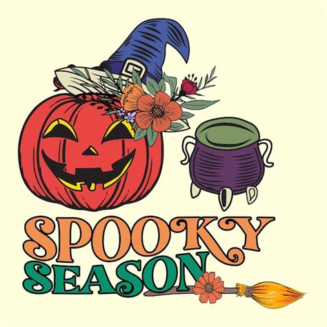 Premium Vector Groovy Style Spooky Season Retro Halloween T Shirt Illustrationvintage T Shirt