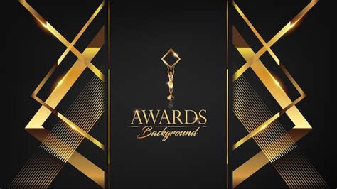 Premium Vector | Black and Gold Background. Award Background. Luxury ...