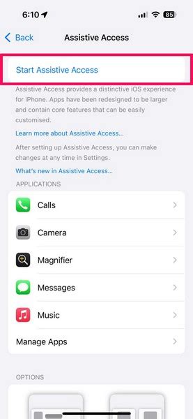 How To Set Up And Use Assistive Access On Iphone In Ios Geekchamp