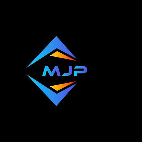 MJP abstract technology logo design on Black background. MJP creative ...