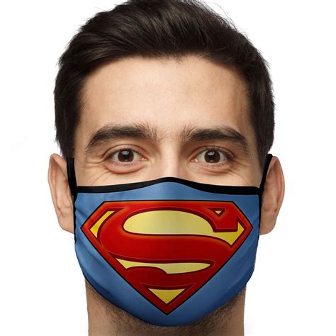 Superman Polyester Face Mask large - Etsy