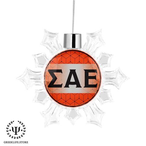 Sigma Alpha Epsilon Christmas Ornament Snowflakesigma Alpha Epsilon