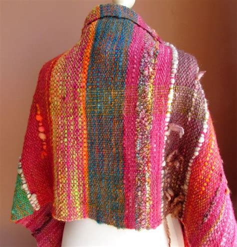 Unique Handwoven Shawl Wrap Stole Saori Woven Wool Outlander Etsy