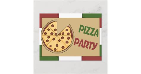 Pizza Party Einladung Zazzlede
