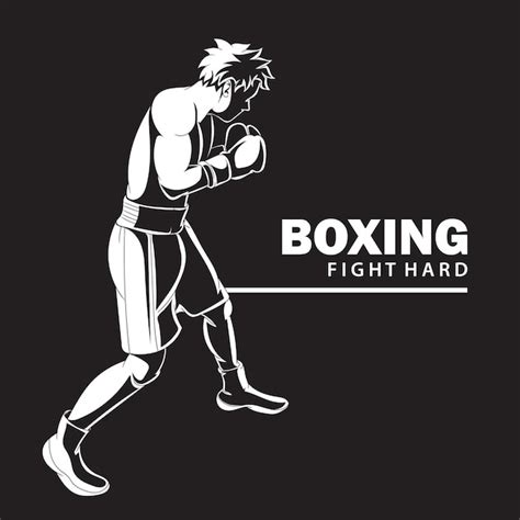 Premium Vector Boxing Vector Illustration Boxer Silhouette