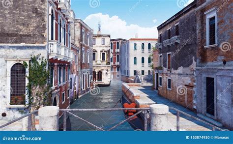 Panorama De La Calle Vacía En Venecia Italia Metrajes Vídeo de nadie