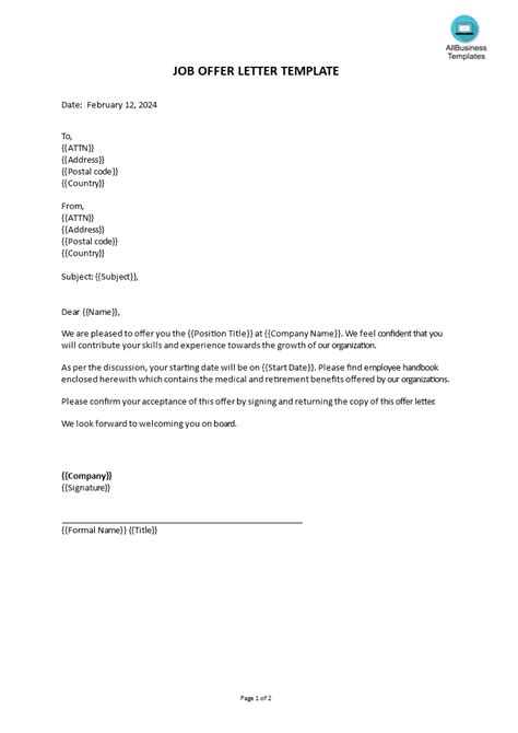 Employer Rescind Offer Letter Template