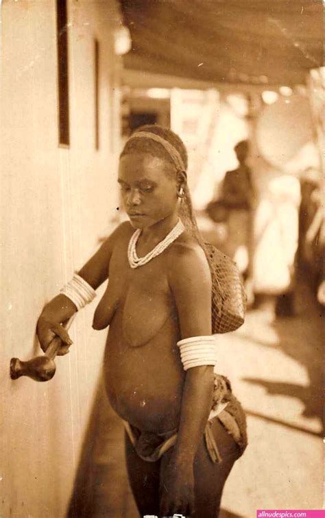 Hobart Tasmania Nude Indigenous Black Woman Real Photo Vintage Postcard