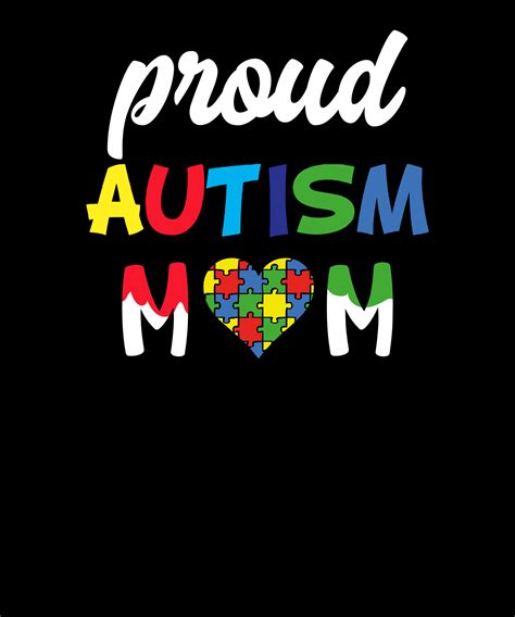 Proud Autism Mom Puzzle Heart Mylink2ink