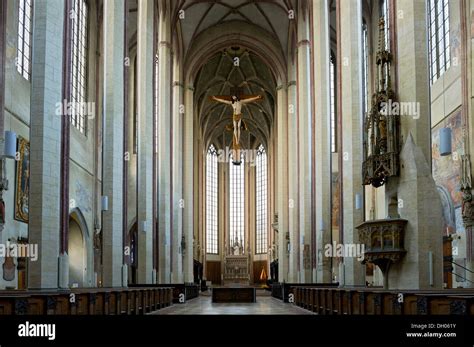 Nave Of The Gothic Basilica Of St Martin Landshut Lower Bavaria