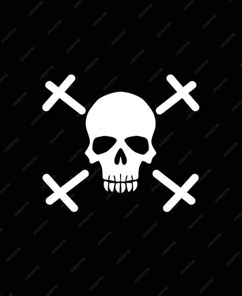 Premium Photo | A skull and crossbones symbol on a black background