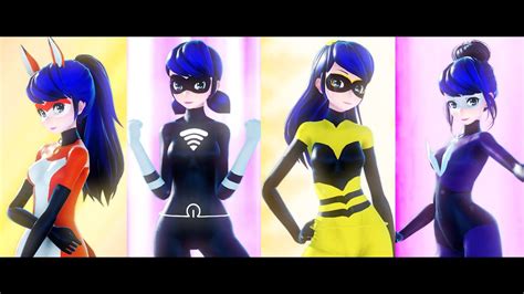 【mmd Miraculous】ladybug Transformations Fanmade 【60fps】 Youtube