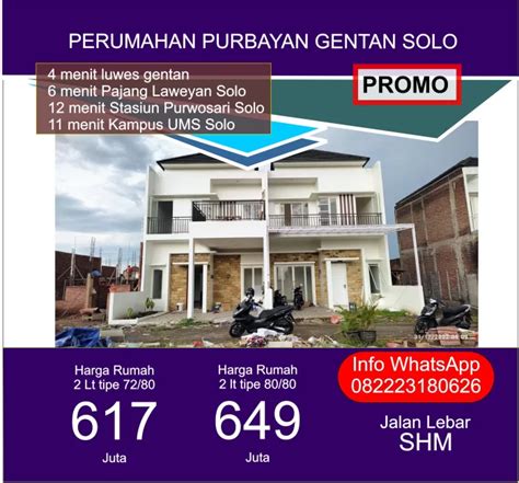 Perumahan Gentan Solo Perumahan Solo Baru Perumahan Purbayan Solo Rumah