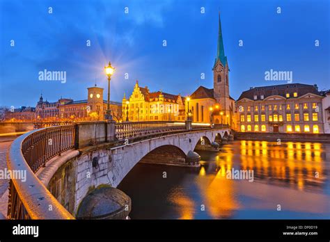 Zurich At Night Stock Photo Alamy