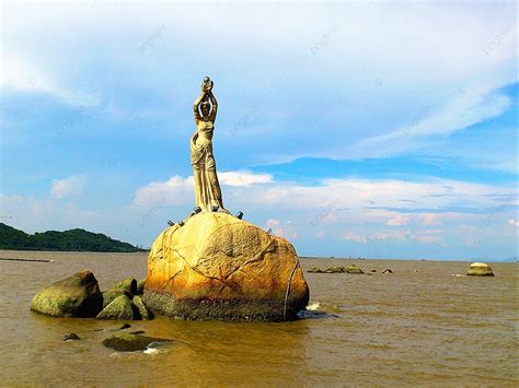 Photo Of Zhuhai Fisherman S City Landmark Background Zhuhai City