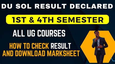 Du Sol St Th Semester All Result Declared How To Check Latest