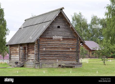 Old Russian wooden houses and structures, Russia Stock Photo - Alamy