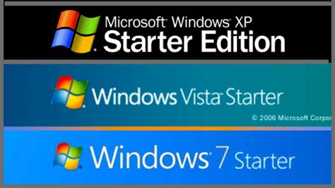 Windows Starter Edition Evolution Youtube