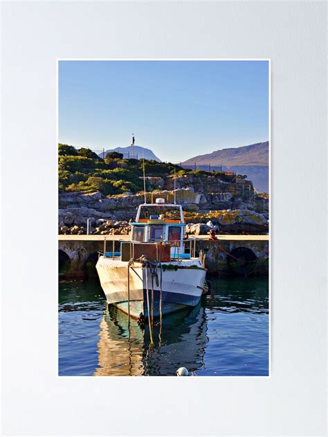 Banged Up Boat In The Harbour Poster For Sale By Sambeams Redbubble