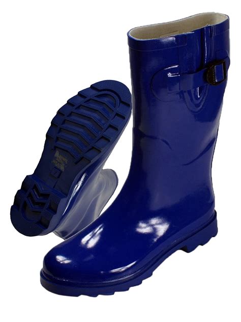 Ownshoe Rubber Waterproof Rain Boots Winter Mid Calf Non Slip Rain Shoes Outdoor Work Boots For