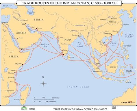 World Trade Routes Map StepMap Indian Ocean Trade Routes And Silk
