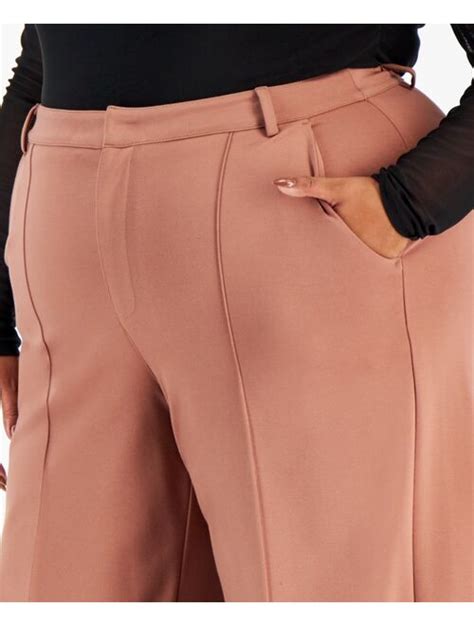 Buy Bar Iii Plus Size High Rise Wide Leg Ponte Knit Pants Created For