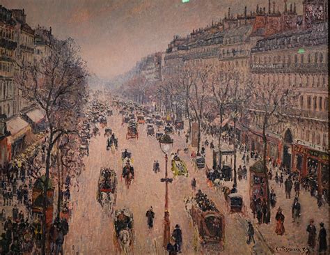 Camille Pissarro Boulevard Montmartre Morning Cloudy Wea Flickr