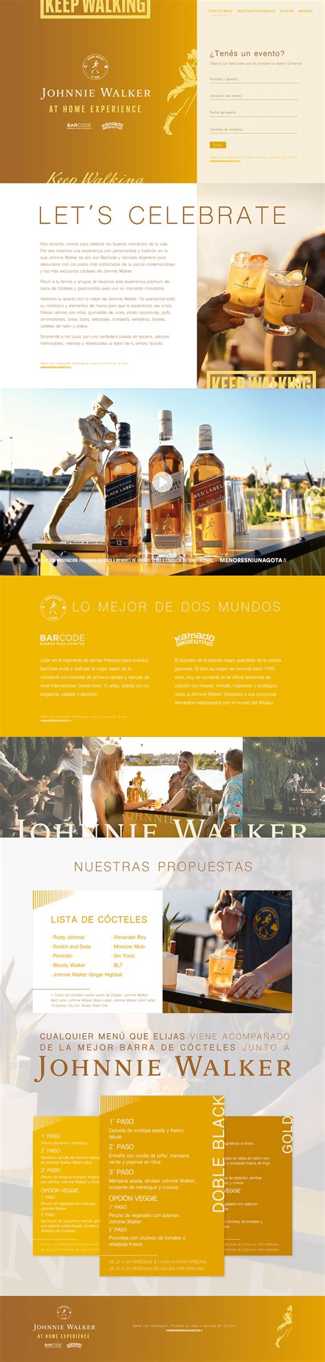 Web Design/ Johnnie Walker at Home Experience on Behance