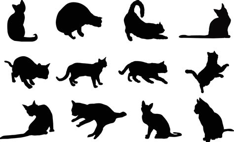 cat silhouetees vector 22794877 Vector Art at Vecteezy