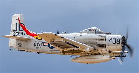 Douglas AD 4N Skyraider Planes Of Fame Air Museum