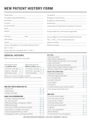 Fillable Online New Patient History Form Designed And Edited In House