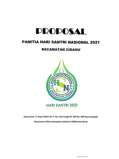 Proposal Hari Santri Nasional Pdf